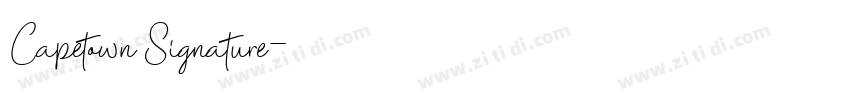 Capetown Signature字体转换